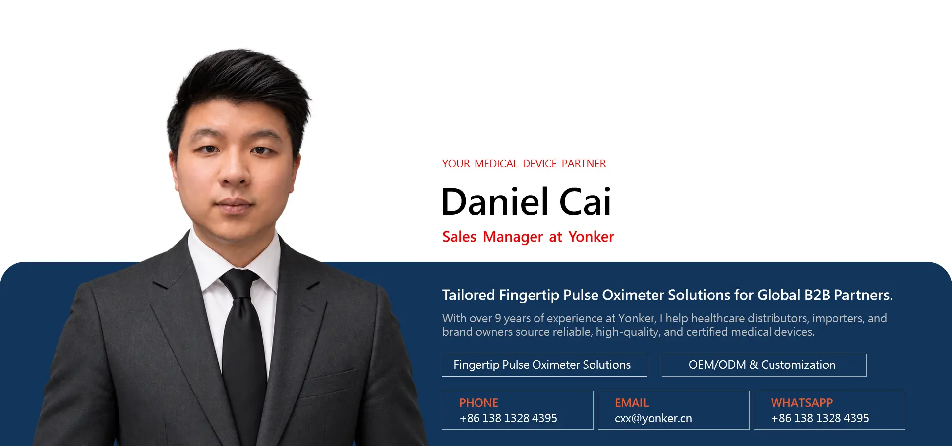 Daniel Cai, Sales Manager at Yonker