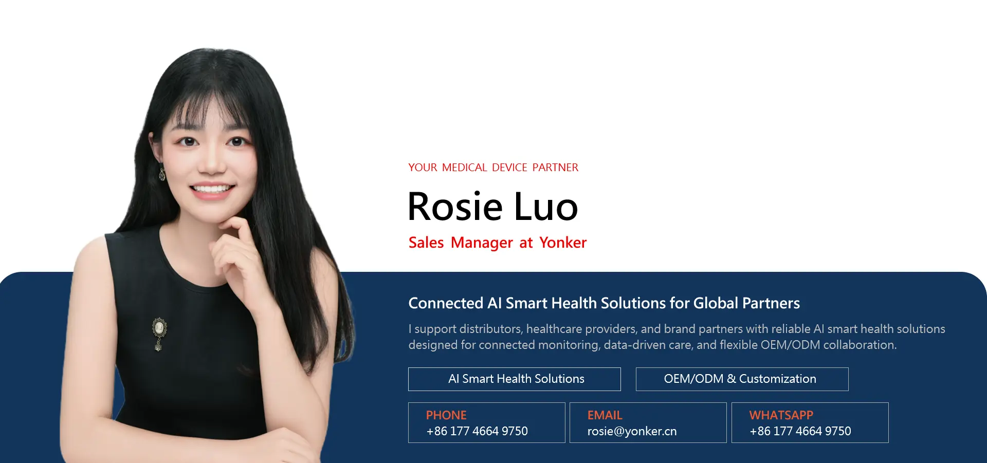 Rosie Luo, AI Smart Health Solutions at Yonker