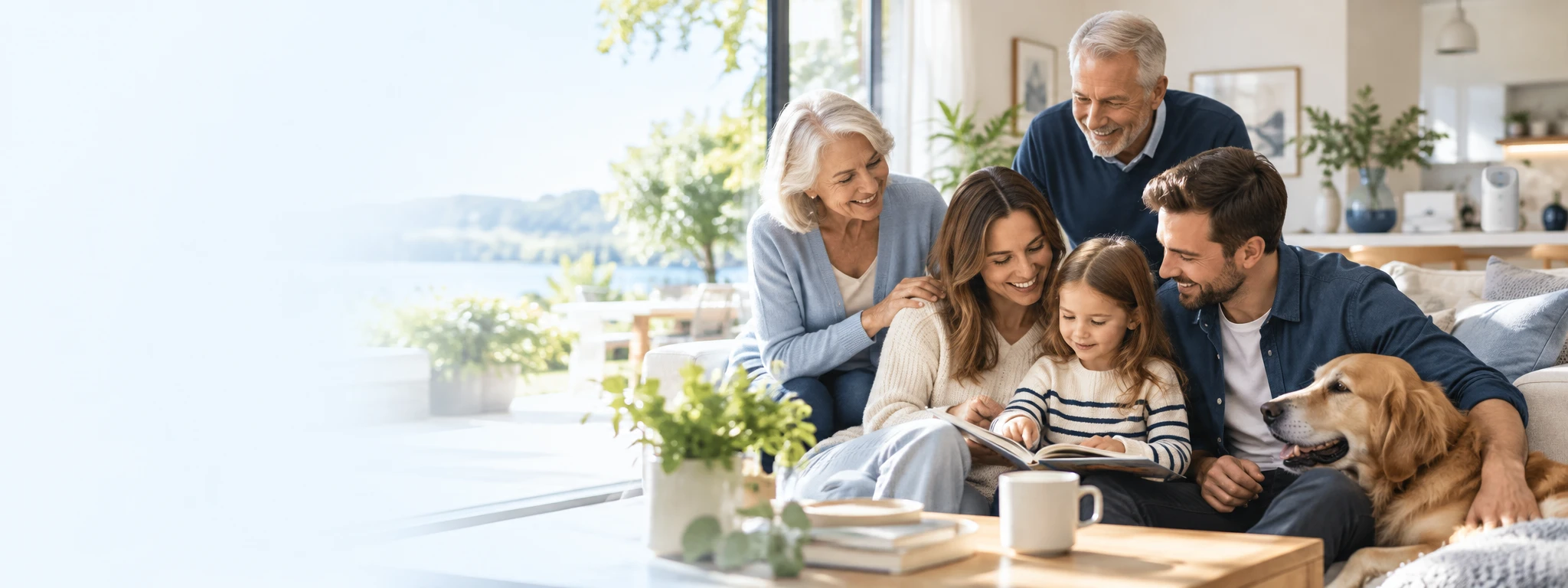 A family sharing a healthy everyday moment at home